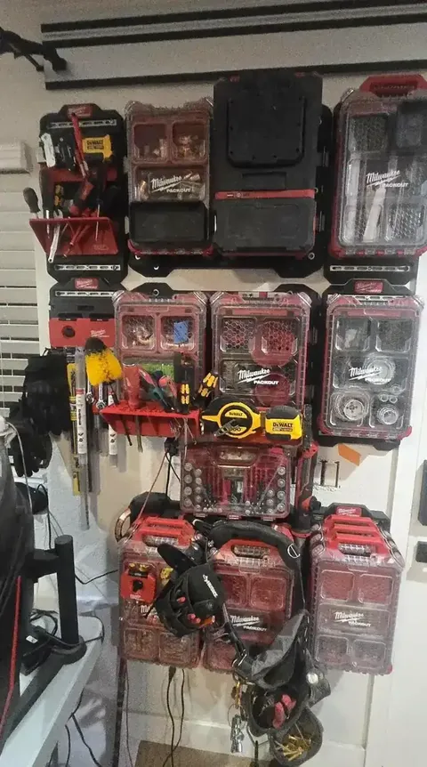 Organized storage wall